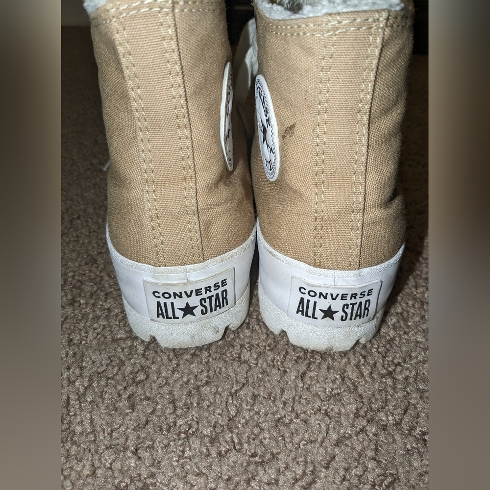 Converse Tan Lugged Platform High Tops - Picture 5 of 7